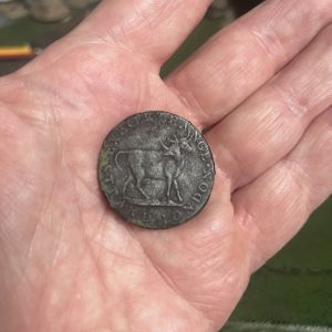 Pidcock’s Menagerie, Exeter Exchange, London, Two Headed Cow Token Found in a Cheshire Field