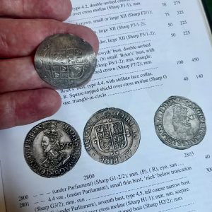 My Biggest Hammered Silver Coin So Far – A Charles 1st Silver Shilling From 1645