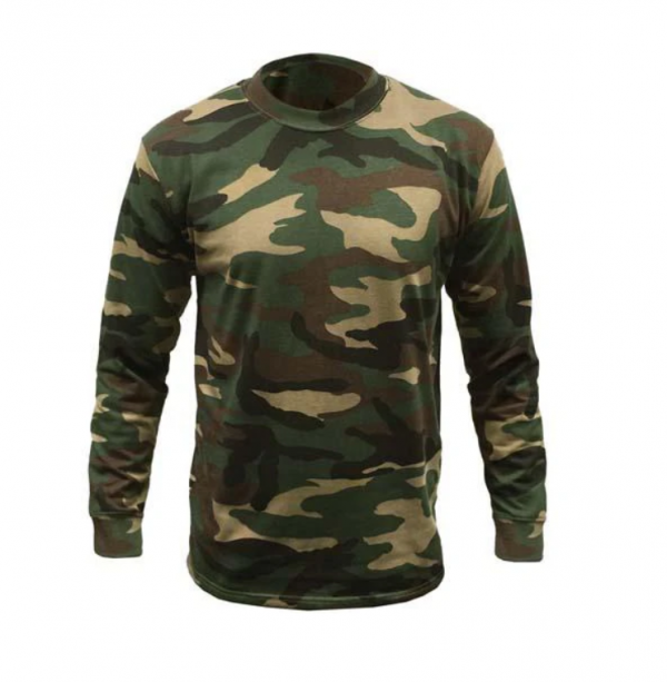 Game Woodland Camouflage Long Sleeve Metal Detecting T Shirt